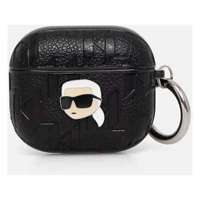 Obal na Karl Lagerfeld AirPods 3 černá barva, KLA3PGKIPK