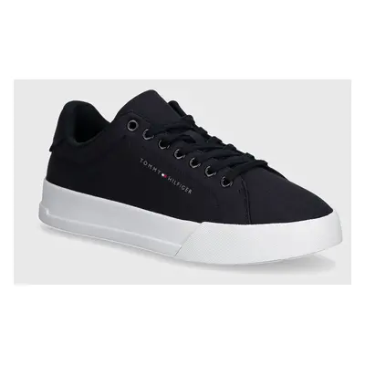 Sneakers boty Tommy Hilfiger TH COURT X VENTILE 1D2 tmavomodrá barva, FM0FM05114