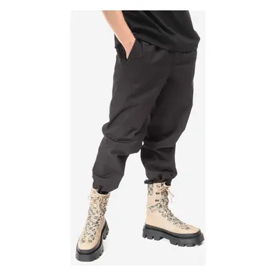 Bavlněné kalhoty Wood Wood Stanley Crispy Check Trousers černá barva, jednoduché, 12235008.5274-