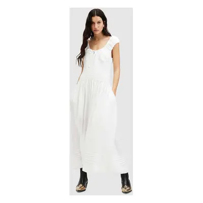 Šaty AllSaints ELIZA MAXI DRESS bílá barva, maxi, W204DA