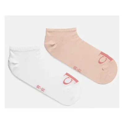 Ponožky Calvin Klein Jeans 2-pack dámské, oranžová barva, 701228815