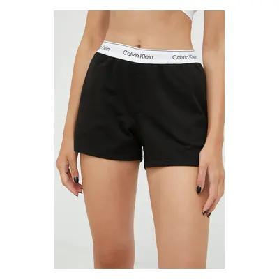 Pyžamové šortky Calvin Klein Underwear dámské, černá barva, 000QS6871E