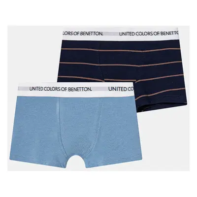 Dětské boxerky United Colors of Benetton 2-pack modrá barva, 3PRJ0X01D