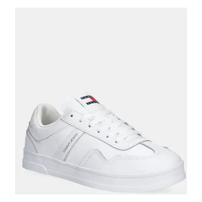 Kožené sneakers boty Tommy Jeans THE GREENWICH LEATHER bílá barva, EN0EN02794