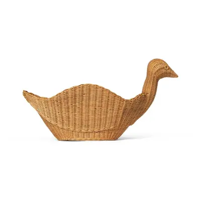 Úložný koš ferm LIVING Bird Braided béžová barva