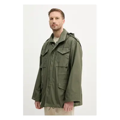 Bunda Alpha Industries M-65 pánská, zelená barva, přechodná, oversize, 100103