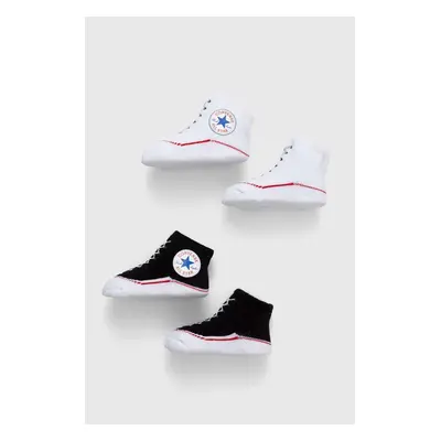 Kojenecké ponožky Converse 2-pack černá barva