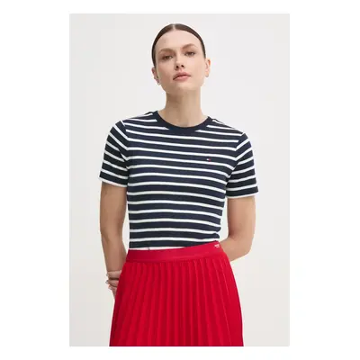 Bavlněné tričko Tommy Hilfiger bílá barva, WW0WW40587