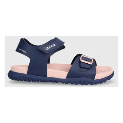 Sandály Geox SANDAL FUSBETTO tmavomodrá barva