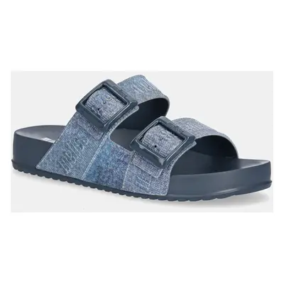 Pantofle Melissa COZY M LOVER SLIDE DENIM dámské, modrá barva, M 36146