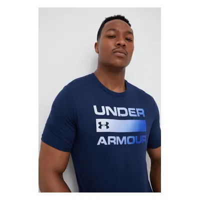 Tréninkové tričko Under Armour Team Issue Wordmark tmavomodrá barva, s potiskem, 1329582