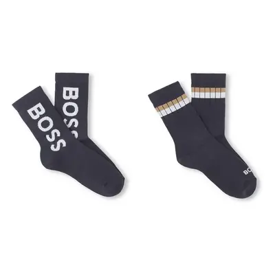 Dětské ponožky BOSS 2-pack tmavomodrá barva, J51743