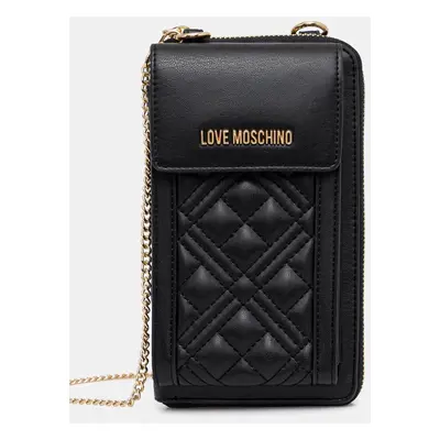 Peněženka Love Moschino černá barva, JC5682PP1