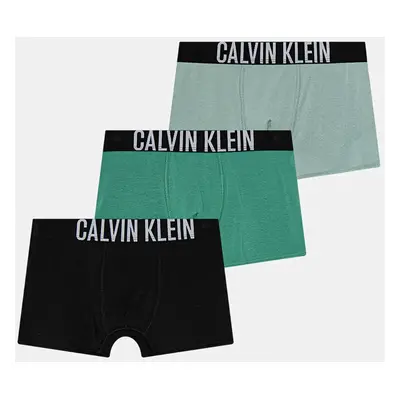 Dětské boxerky Calvin Klein Underwear 3-pack zelená barva, B70B700510