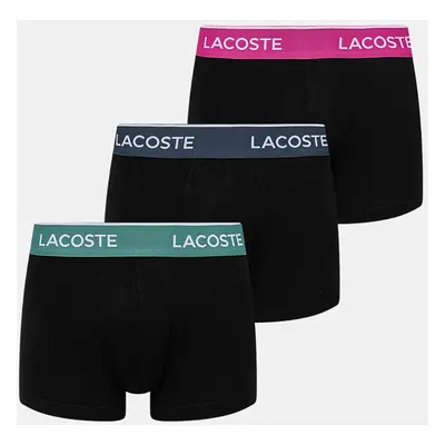 Boxerky Lacoste 3-pack pánské, černá barva, 5H1297