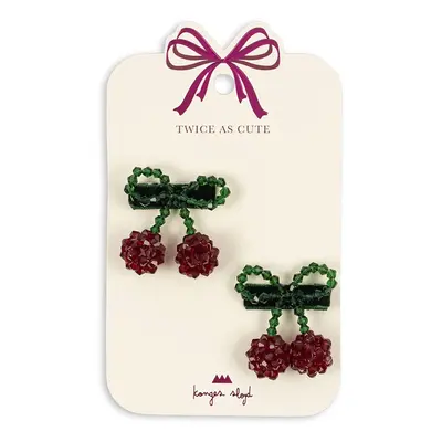 Dětské sponky Konges Sløjd 2 PACK CHERRY HAIR CLIP 2-pack KS103014