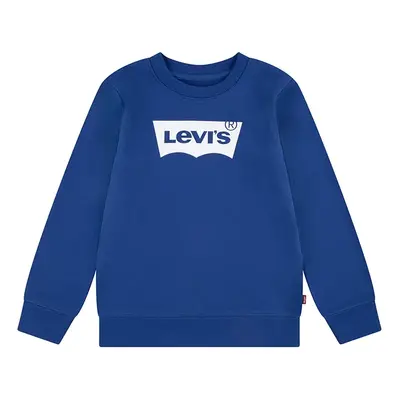 Dětská mikina Levi's FRENCH TERRY BATWING modrá barva, s potiskem, 9E9078