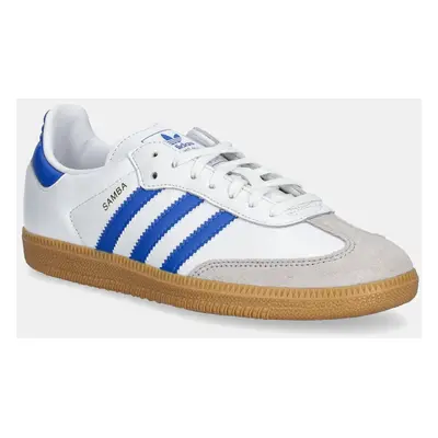 Sneakers boty adidas Originals Samba OG J bílá barva, JP5482