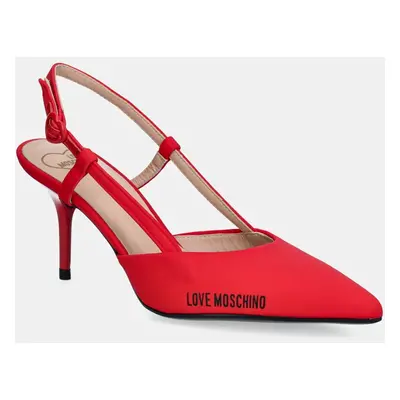 Lodičky Love Moschino červená barva, JA10627G1MIMX500