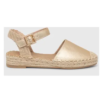 Espadrilky Answear Lab zlatá barva, na platformě