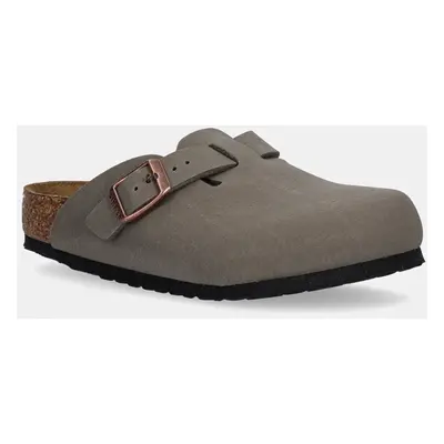 Dětské pantofle Birkenstock Boston zelená barva, 1029357