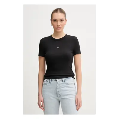 Tričko Calvin Klein Jeans černá barva, J20J225245