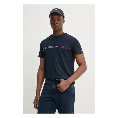 Tričko Tommy Jeans tmavomodrá barva, s potiskem, DM0DM20779