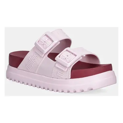 Pantofle Melissa COZY M LOVER PLATFORM AD dámské, růžová barva, na platformě, M.35977.BF907