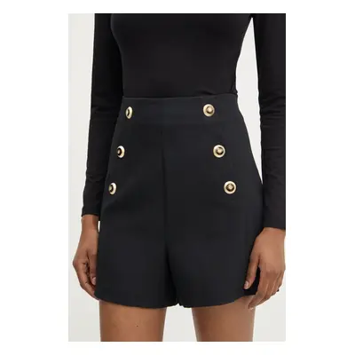 Kraťasy Answear Lab dámské, černá barva, hladké, high waist