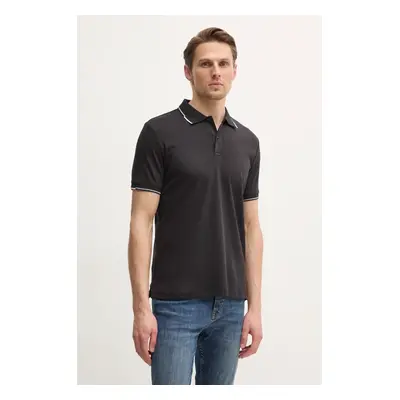 Bavlněné polo tričko Calvin Klein černá barva, K10K114130