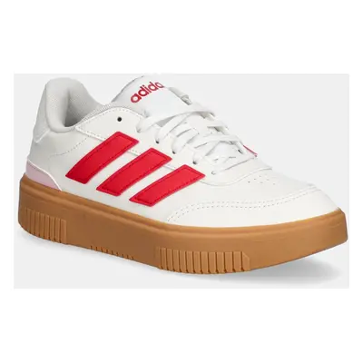 Sneakers boty adidas Courtblock Bold béžová barva, JI2209