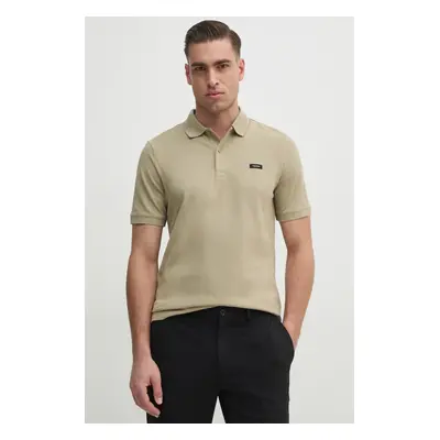 Polo tričko Calvin Klein zelená barva, K10K111196