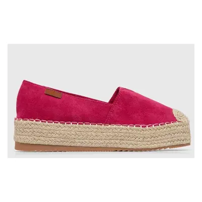 Espadrilky Answear Lab růžová barva, na platformě