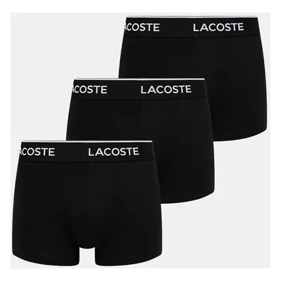 Boxerky Lacoste 3-pack pánské, černá barva, 5H1300