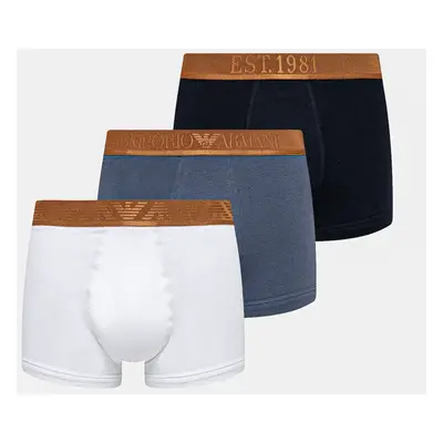 Boxerky Emporio Armani Underwear 3-pack tmavomodrá barva, EM000259 AF10780