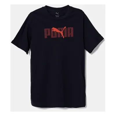 Bavlněné tričko Puma ESS LOGO LAB Tee tmavomodrá barva, s potiskem, 685791