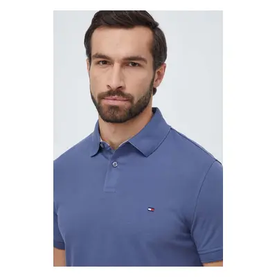 Polo tričko Tommy Hilfiger modrá barva, MW0MW17770