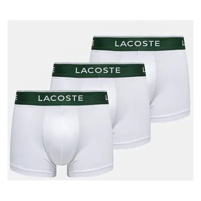 Boxerky Lacoste 3-pack pánské, bílá barva, 5H1300