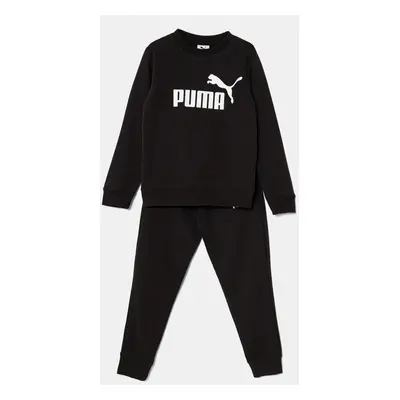 Dětská tepláková souprava Puma ESS No.1 Logo Crew Sweat Suit TR černá barva, 686296