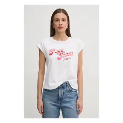 Bavlněné tričko Pepe Jeans ROSALIE bílá barva, PL506033