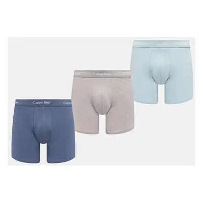 Boxerky Calvin Klein Underwear 3-pack pánské, modrá barva, 000NB1770A