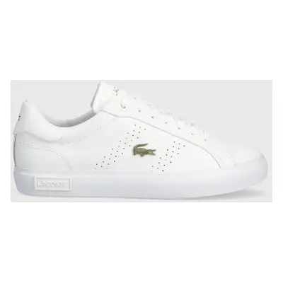 Kožené sneakers boty Lacoste Powercourt 2.0 Leather bílá barva, 47SFA0072