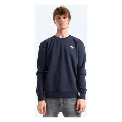 Mikina Alpha Industries pánská, tmavomodrá barva, hladká, 188307.07-navy