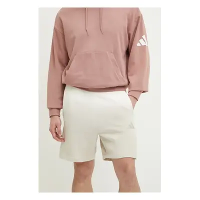 Bavlněné šortky adidas ALL SZN Dip Dye pánské, béžová barva, JL9576