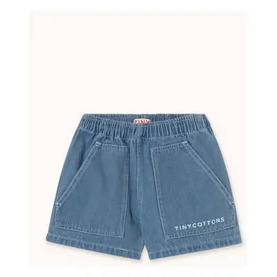 Dětské bavlněné šortky Tinycottons GRAPHIC DENIM SHORT modrá barva, hladké, SS25-242