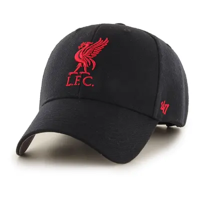 Čepice 47brand Liverpool FC černá barva, s aplikací, EPL-MVP04WBV-BKA