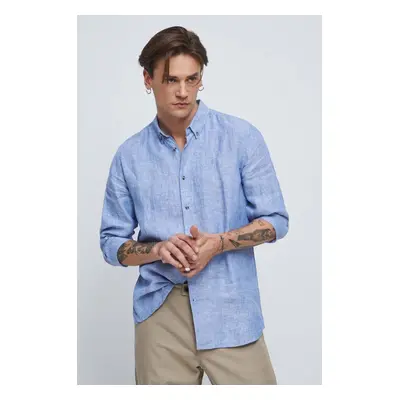 Plátěná košile Medicine slim, s límečkem button-down