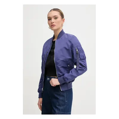 Bomber bunda Alpha Industries MA-1 VF LW fialová barva, přechodná