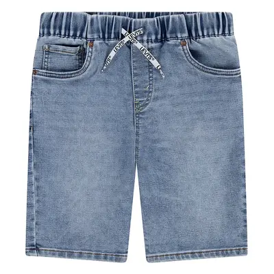 Dětské riflové kraťasy Levi's LVB SKINNY DOBBY SHORT modrá barva