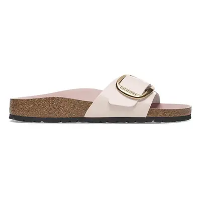 Kožené pantofle Birkenstock Madrid Big Buckle dámské, růžová barva, 1029448